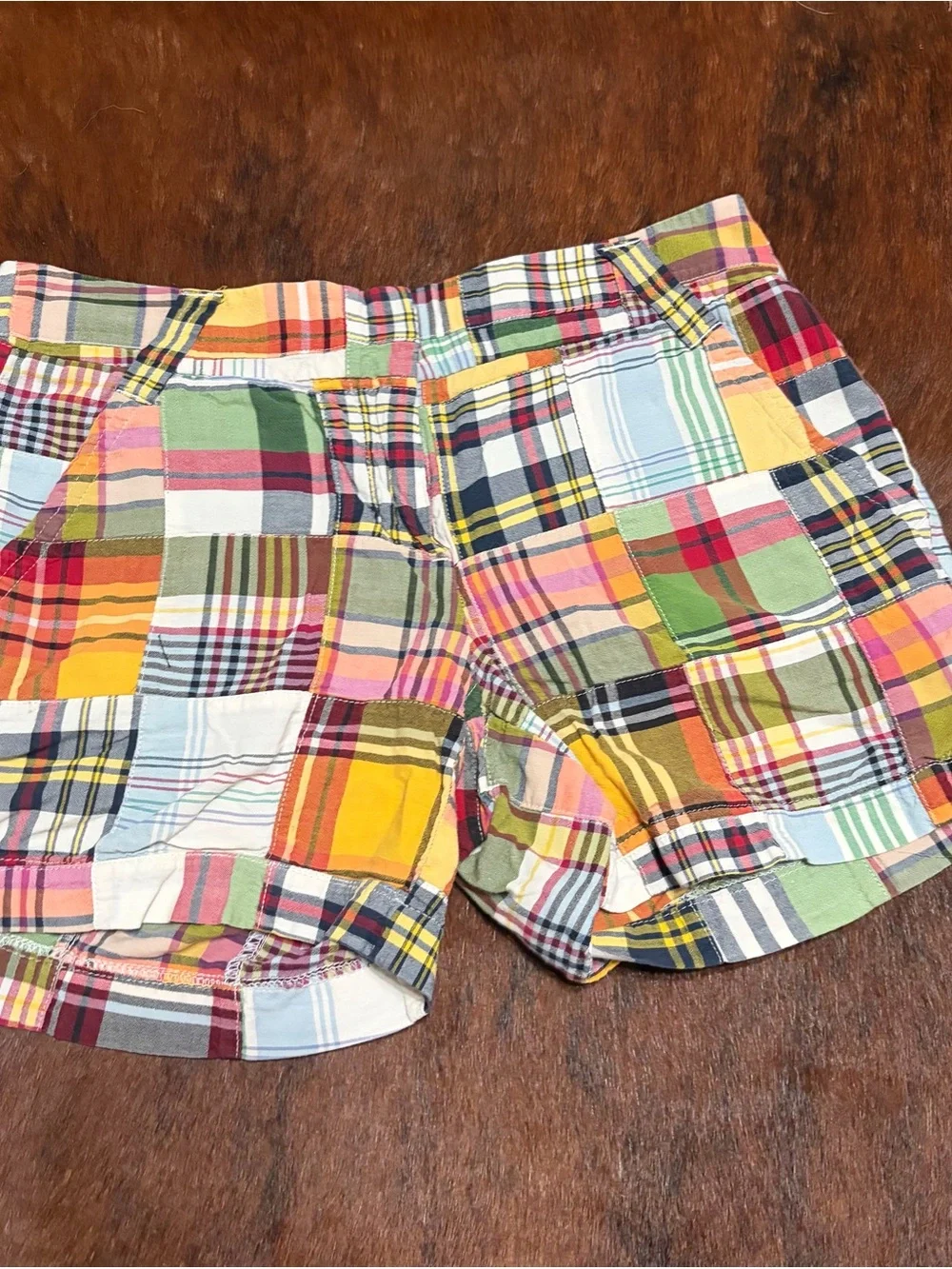 J. Crew Multicolor Patchwork Plaid Bermuda Shorts - Picture 1 of 3